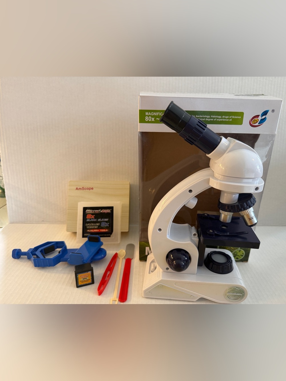 Kids Microscope set with extra slides from AmScope